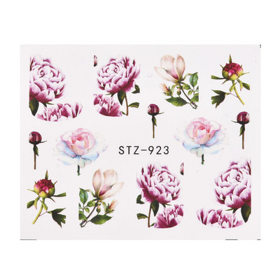 Hot Sell 1Pcs 3D Floral Nail Art Αυτοκόλλητα μεταφοράς νερού Συμβουλές διακόσμησης για μανικιούρ φύλλα λουλουδιών Χαλκομανίες νυχιών Εργαλεία Χονδρική