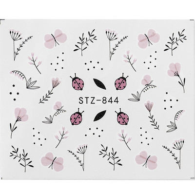 Hot Sell 1Pcs 3D Floral Nail Art Αυτοκόλλητα μεταφοράς νερού Συμβουλές διακόσμησης για μανικιούρ φύλλα λουλουδιών Χαλκομανίες νυχιών Εργαλεία Χονδρική