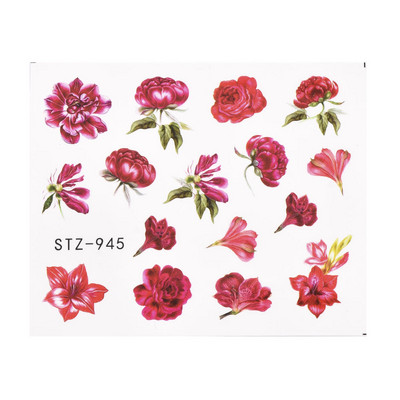 Hot Sell 1Pcs 3D Floral Nail Art Αυτοκόλλητα μεταφοράς νερού Συμβουλές διακόσμησης για μανικιούρ φύλλα λουλουδιών Χαλκομανίες νυχιών Εργαλεία Χονδρική