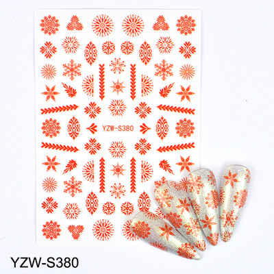 3D αυτοκόλλητα για νύχια Ροζ γάτα με πεντάγραμμο Love Heart Αυτοκόλλητα αυτοκόλλητα αδιάβροχα μανικιούρ μόδας Φύλλο νυχιών Διακοσμήσεις νυχιών