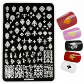 5 αστέρια Πλάκες για σφράγιση νυχιών Σφράγιση προτύπων σφραγίδας εκτύπωσης Stencil Tools πρότυπο αυτοκόλλητων νυχιών 15X10cm Μεγάλη μεταλλική πλάκα σφράγισης