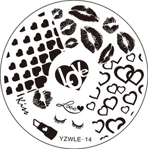 1 ΤΕΜ Χειροποίητο αυθεντικό σχέδιο Στρογγυλό ανοξείδωτο ατσάλι DIY Σφράγιση εικόνας Πλάκες τέχνης νυχιών Πρότυπα στένσιλ 30 στυλ για επιλογή