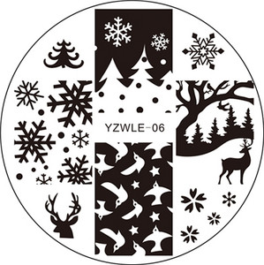 1 ΤΕΜ Χειροποίητο αυθεντικό σχέδιο Στρογγυλό ανοξείδωτο ατσάλι DIY Σφράγιση εικόνας Πλάκες τέχνης νυχιών Πρότυπα στένσιλ 30 στυλ για επιλογή