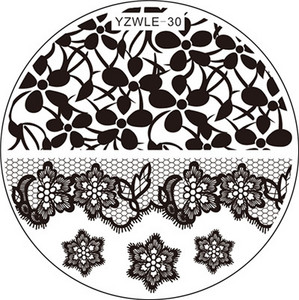 1 ΤΕΜ Χειροποίητο αυθεντικό σχέδιο Στρογγυλό ανοξείδωτο ατσάλι DIY Σφράγιση εικόνας Πλάκες τέχνης νυχιών Πρότυπα στένσιλ 30 στυλ για επιλογή