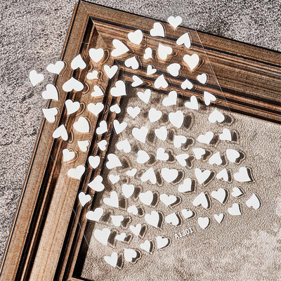 1 τεμ. Αυτοκόλλητα Kawaii Love Heart Nail Art 3D Πολύχρωμα Κούφια Love Σχέδιο συρόμενου νυχιών Αυτοκόλλητα μεικτού μεγέθους Διακοσμητικά νυχιών