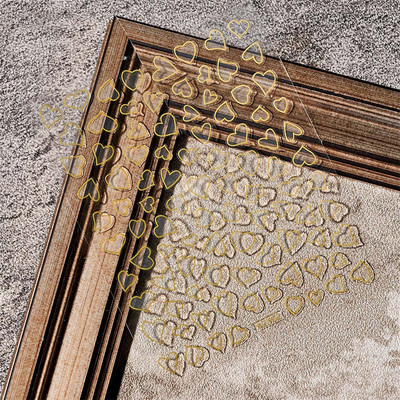 1 τεμ. Αυτοκόλλητα Kawaii Love Heart Nail Art 3D Πολύχρωμα Κούφια Love Σχέδιο συρόμενου νυχιών Αυτοκόλλητα μεικτού μεγέθους Διακοσμητικά νυχιών