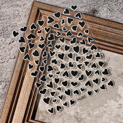 1 τεμ. Αυτοκόλλητα Kawaii Love Heart Nail Art 3D Πολύχρωμα Κούφια Love Σχέδιο συρόμενου νυχιών Αυτοκόλλητα μεικτού μεγέθους Διακοσμητικά νυχιών