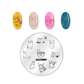 Körömdíszítés Bélyegző Vágott macska téma tervezés Barkácsolás manikűr bélyegsablon képlemez stencil