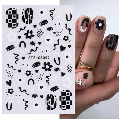 White Cloud Star Nail Art Αυτοκόλλητα Αυτοκόλλητα Αυτοκόλλητα Γαλλικές συμβουλές ρίγες γραμμή 3D αυτοκόλλητα συρόμενα νύχια Διακοσμητικά μανικιούρ TRSTZ-CS156