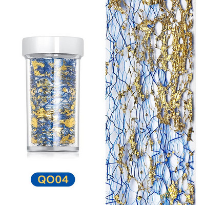 4*50cm/tekercses vonalú körömmatricák körmökhöz arany ezüst hálós körömátvivő fólia papírmatricák 3D körömdíszítések barkácsolás