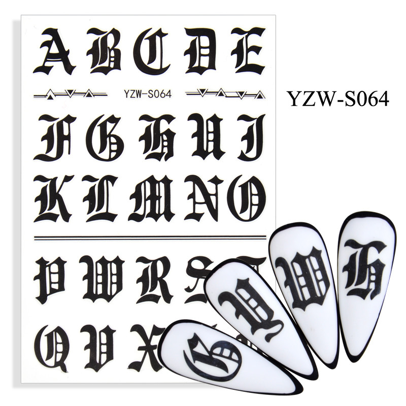 1db 3D körömmatrica szexi lány absztrakt arc állati körmök csúszkák Oroszország betűdísz öntapadó matrica körömdísz kiegészítők