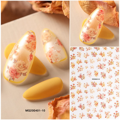 ÚJ 3D Virág Körömmatrica Rózsaszín rózsa DIY Körömragasztó Csúszka Szépség Esküvői Körömdíszítések Tervek Eszköz manikűr