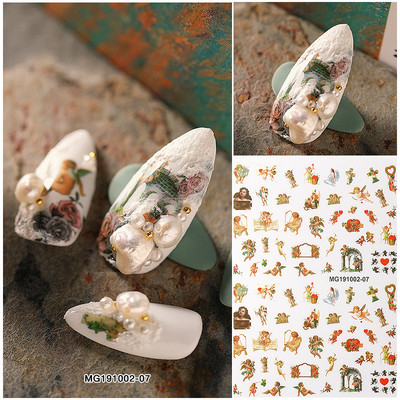 ÚJ 3D Virág Körömmatrica Rózsaszín rózsa DIY Körömragasztó Csúszka Szépség Esküvői Körömdíszítések Tervek Eszköz manikűr