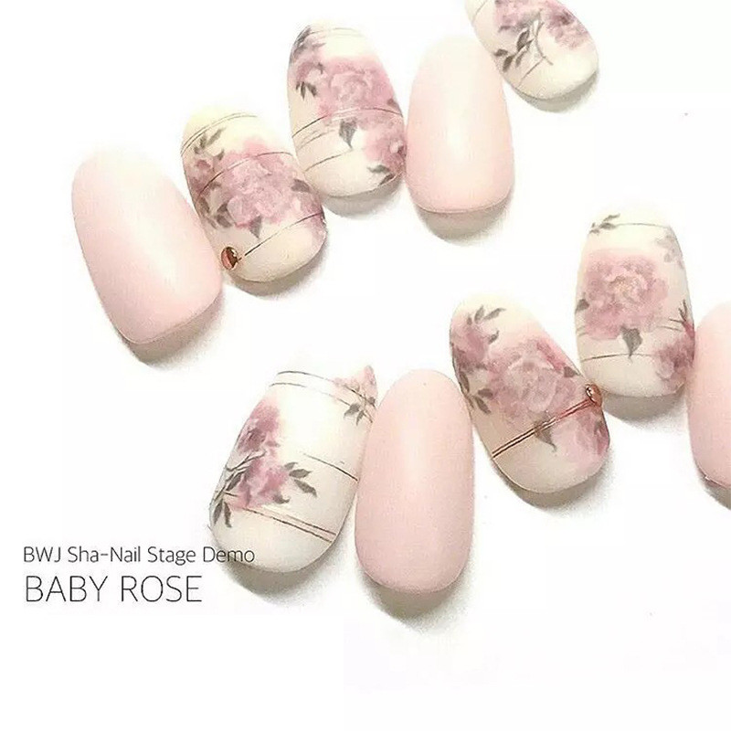 ÚJ 3D Virág Körömmatrica Rózsaszín rózsa DIY Körömragasztó Csúszka Szépség Esküvői Körömdíszítések Tervek Eszköz manikűr