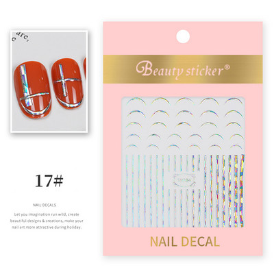 1 lap Új római angol ábécé szám 3D köröm matricák karácsonyi romantikus irizáló arany ezüst szó kis betűk köröm