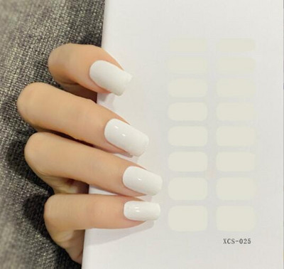 1 lapos csillogó körömmatricák Teljes fedő matricák körömművészethez Öntapadó matricák manikűrhöz Vízálló körömmatricák