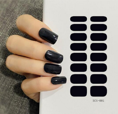 1 lapos csillogó körömmatricák Teljes fedő matricák körömművészethez Öntapadó matricák manikűrhöz Vízálló körömmatricák