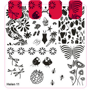 Négyzet alakú köröm sablonok lemez virág torta lány geometria jármű bélyegző sablon manikűr bélyegző képlemez