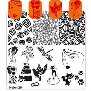 Négyzet alakú köröm sablonok lemez virág torta lány geometria jármű bélyegző sablon manikűr bélyegző képlemez