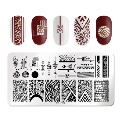 1db Nyomtatási transzfer sablon Nail Art rozsdamentes acél nyomólap Kék virág sorozatú acéllemez DIY manikűr dekorációk