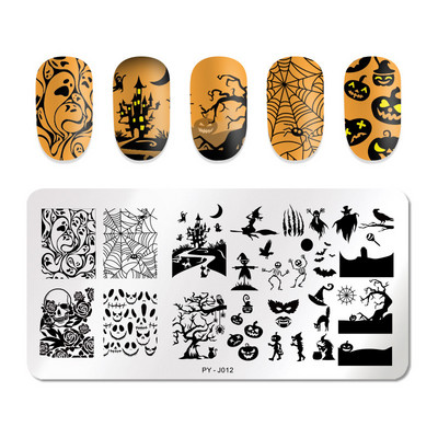 1db Nyomtatási transzfer sablon Nail Art rozsdamentes acél nyomólap Kék virág sorozatú acéllemez DIY manikűr dekorációk