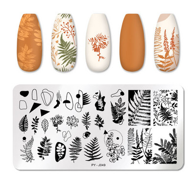 1db Nyomtatási transzfer sablon Nail Art rozsdamentes acél nyomólap Kék virág sorozatú acéllemez DIY manikűr dekorációk