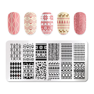1db Nyomtatási transzfer sablon Nail Art rozsdamentes acél nyomólap Kék virág sorozatú acéllemez DIY manikűr dekorációk