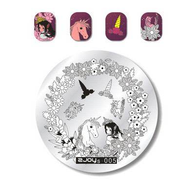 Lillemuster Ümmargune küünekunsti šabloon Kuu Star Sky Pilt Küünte stantsimisplaadid Maniküüri mall Templitööriistad