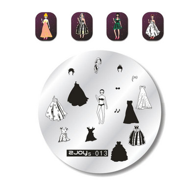 Lillemuster Ümmargune küünekunsti šabloon Kuu Star Sky Pilt Küünte stantsimisplaadid Maniküüri mall Templitööriistad