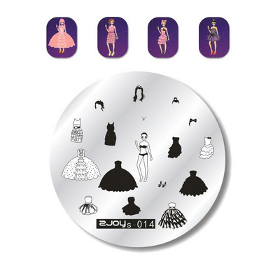 Lillemuster Ümmargune küünekunsti šabloon Kuu Star Sky Pilt Küünte stantsimisplaadid Maniküüri mall Templitööriistad