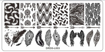 12*6 körömbélyegző lemez sablon kisállat macska/pillangó/strand/toll/virág design rozsdamentes acél szerszámnyomtató képsablon #1db