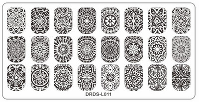 12*6 körömbélyegző lemez sablon kisállat macska/pillangó/strand/toll/virág design rozsdamentes acél szerszámnyomtató képsablon #1db