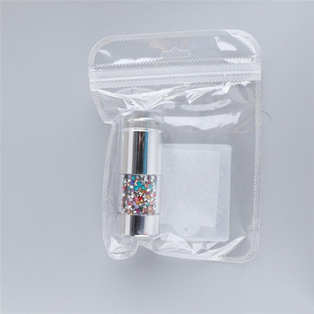 Σιλικόνη Dual End Nail Art Stamper Kit French Nails Stamping for Customs Printing Stamp Design Tools Manicure NAP015