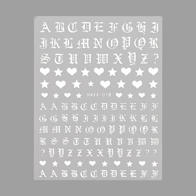 Levél 3D köröm köröm rátét arany betű fekete karakter karakter köröm ragasztó matrica matrica köröm dekoráció barkácsolás