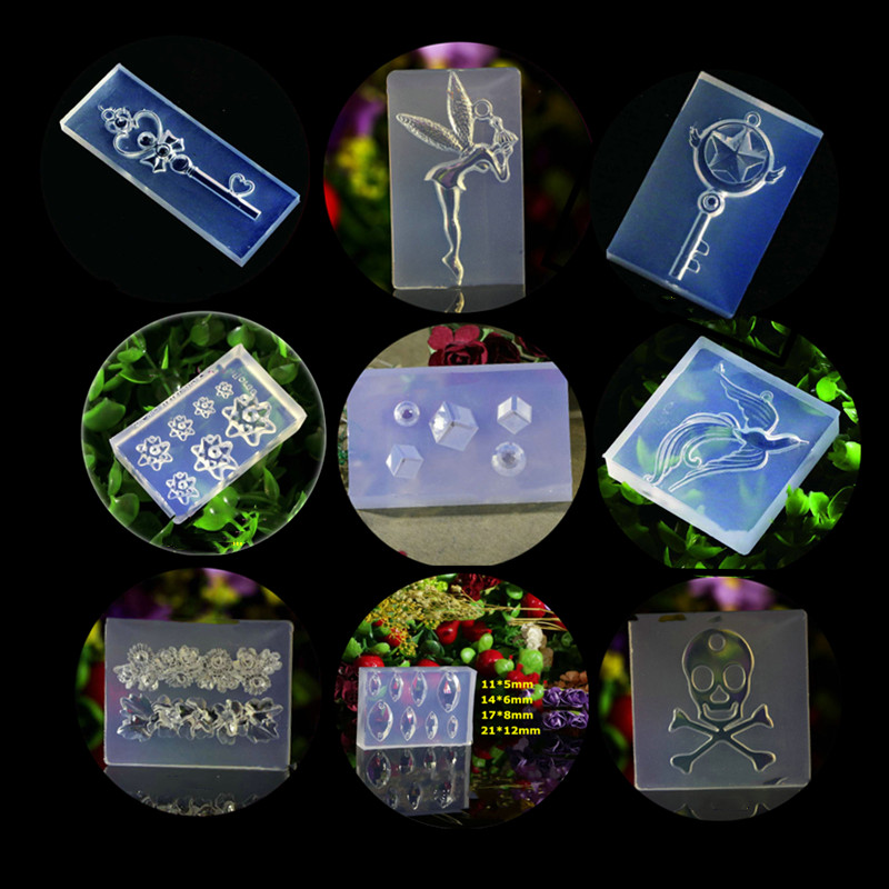 CI 9 Styles 3D faragás szilikon forma körömbélyegző koponya/jogart/tündér álommintás barkácsolás UV gél akril kristály köröm sablon