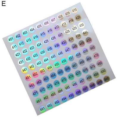 1-500 számú matrica kerek vízálló körömmatrica digitális címkés körömlakk színes gél lakk jelölő matrica