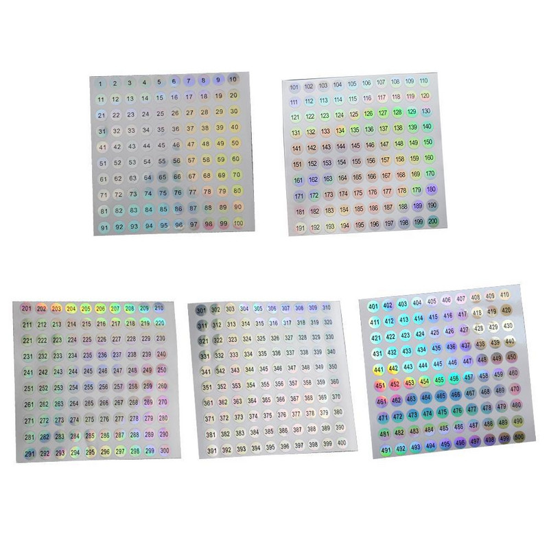 1-500 számú matrica kerek vízálló körömmatrica digitális címkés körömlakk színes gél lakk jelölő matrica