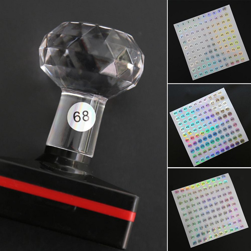 1-500 számú matrica kerek vízálló körömmatrica digitális címkés körömlakk színes gél lakk jelölő matrica