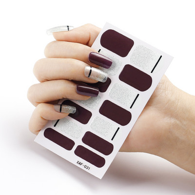 Arany fényes dizájn körömmatricák divatos kiváló minőségű matricák manikűrhöz Színes körömlakk matricák Elfogadja a szállítást