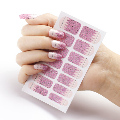 Arany fényes dizájn körömmatricák divatos kiváló minőségű matricák manikűrhöz Színes körömlakk matricák Elfogadja a szállítást