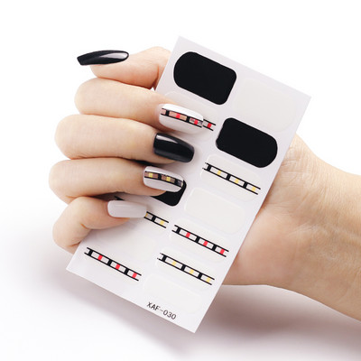 Arany fényes dizájn körömmatricák divatos kiváló minőségű matricák manikűrhöz Színes körömlakk matricák Elfogadja a szállítást