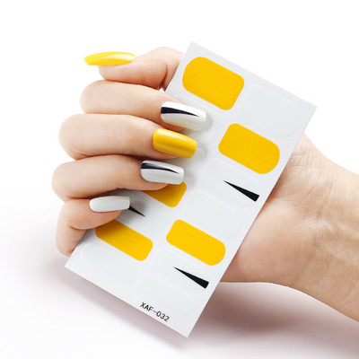 Arany fényes dizájn körömmatricák divatos kiváló minőségű matricák manikűrhöz Színes körömlakk matricák Elfogadja a szállítást