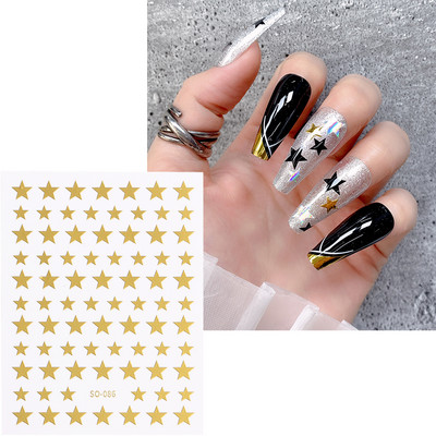 Üreges pillangós matricák körmökhöz Holografikus fényvisszaverő csillagok körömdizájn lézerarany ezüst körömdíszítő csúszkák manikűr LEBTF