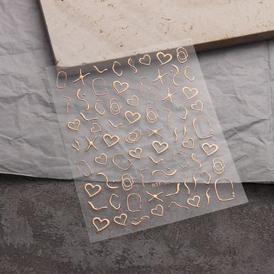 Üreges pillangós matricák körmökhöz Holografikus fényvisszaverő csillagok körömdizájn lézerarany ezüst körömdíszítő csúszkák manikűr LEBTF