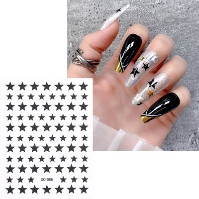Üreges pillangós matricák körmökhöz Holografikus fényvisszaverő csillagok körömdizájn lézerarany ezüst körömdíszítő csúszkák manikűr LEBTF