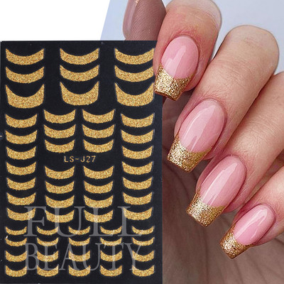 Üreges pillangós matricák körmökhöz Holografikus fényvisszaverő csillagok körömdizájn lézerarany ezüst körömdíszítő csúszkák manikűr LEBTF