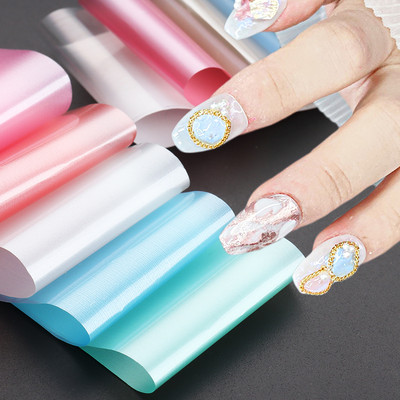 Holografikus króm lézeres körömfólia matricák csillogó fémes hatású körömdíszítő matricák csúszó manikűr dekorációk LEXKH02