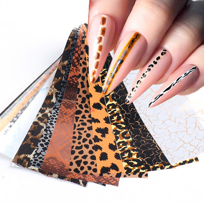 Holografikus króm lézeres körömfólia matricák csillogó fémes hatású körömdíszítő matricák csúszó manikűr dekorációk LEXKH02