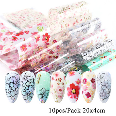 Holografikus króm lézeres körömfólia matricák csillogó fémes hatású körömdíszítő matricák csúszó manikűr dekorációk LEXKH02