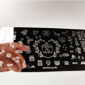 1db Nail Art luxus márka logó körömbélyegző lemez (6x12) körömbélyegző lemezek tervező körömbélyegző lemez Biutee márka Desigen